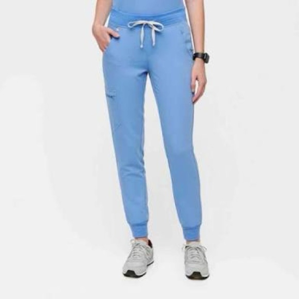 Figs ceil blue Zamora jogger scrub pants